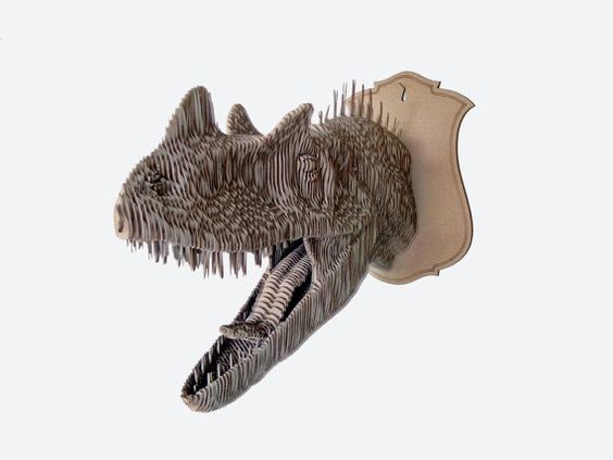 Ceratosaurus 3d puzzle  cut wood diy wooden akz.vn