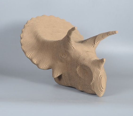 Triceratops 3d puzzle  cut wood diy akz.vn