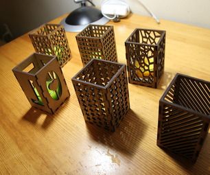 Laser cut candle holders  
