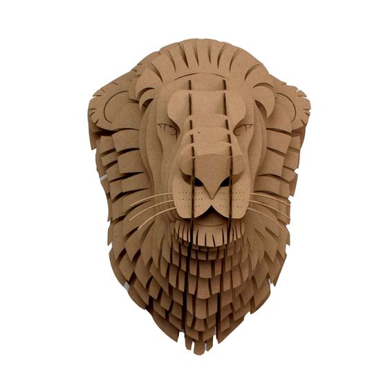 Lion  3d puzzle  cut wood diy 